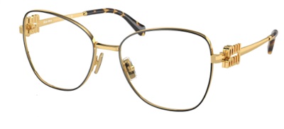 Miu Miu MU50XV Optical Glasses Frame, Black/Gold KUI1O1