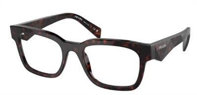 Prada İndirimli PR A10V Optik Gözlük Koyu Kahverengi 17N1O1