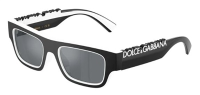Dolce Gabbana DX6011 Güneş Gözlüğü Siyah Beyaz 34576G CR39 Organik 1.5
