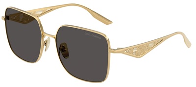 Dolce Gabbana DG2310 02/87 Gold Sunglasses