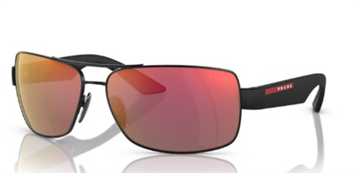 Prada Linea Rossa PS50ZS Güneş Gözlüğü Siyah 1BO10A Aynali