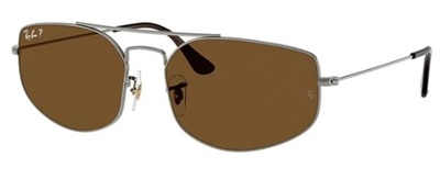 Ray-Ban İndirimli RB3845 Güneş Gözlüğü Koyu Gri 004/57 Polarize