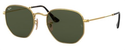 Ray-Ban Hexagonal RB3548N 001 Gold Sunglasses