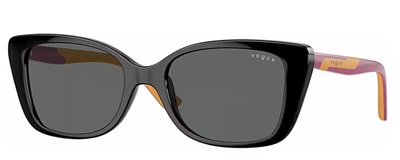 Vogue Eyewear Genç 11-15 VJ2022 Güneş Gözlüğü Siyah W44/87 CR39 Organik 1.5