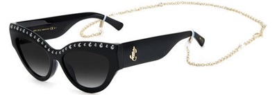 Jimmy Choo İndirimli Sonja/g/n/s Siyah 8079O Güneş Gözlüğü CR39 Organik 1.5