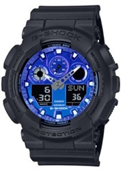 Casio G-Shock GA-100FL-1ADR, чёрные наручные часы