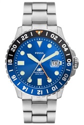 Fossil Blue Gmt FFS5991 Kol Saati Gümüş