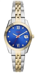 Fossil FES4899 женские часы, серебристо-золотые, 32 мм