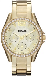 Fossil Riley FES3203 Kol Saati Altın