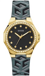 Guess Avril GUGW0598L2 Kol Saati Siyah Yeşil