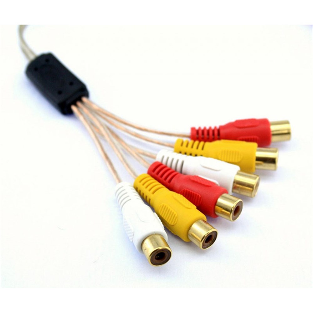 S-Link SL-RC26 CAB SND 30cm 2 RCA-6 RCA Kablo(m/f)