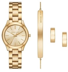 Michael Kors Settir.(saat- Bileklik- Küpeden Oluşur.) MK7561SET Altın