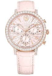 Swarovski Matrix Tennis Chrono watch, Swiss Made SW5698300 Kol Saati Pembe