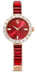 Swarovski Matrix Bangle watch, Swiss Made SW5690811 Kol Saati Kırmızı