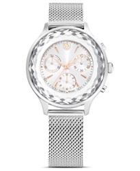Swarovski Nova Chrono watch, Swiss Made SW5677503 Kol Saati Gümüş