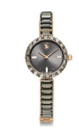 Swarovski Matrix Bangle watch, Swiss Made SW5679887 Kol Saati Rose Gold Siyah