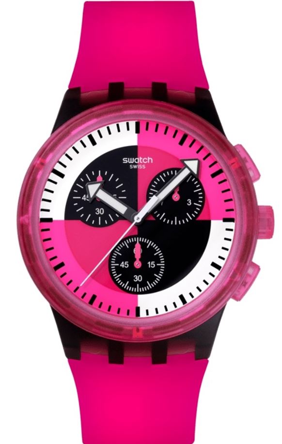 Swatch Fuchsia Lines SUSB110 Kol Saati Pembe