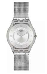 Swatch Metal Knit SS08M100M Kol Saati Gümüş