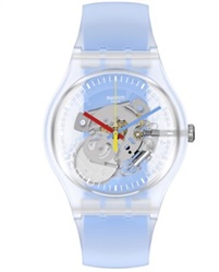 Swatch Clearly Blue Striped SUOK156 Kol Saati Mavi