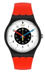 Swatch New Gent SO32B401 Kol Saati Siyah Kırmızı