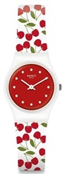 Swatch Lady LW167 Kol Saati Kirmizi/beyaz