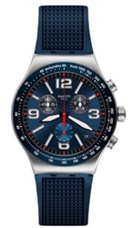 Swatch Blue Grid - 43 mm. YVS454 Kol Saati Lacivert