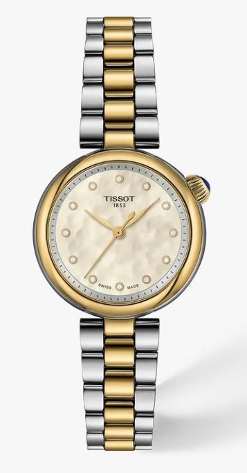 Tissot T-Lady Lovely T1520102211600 — женские часы, серебристо-золотистые