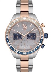 U.S. Polo Assn. İndirimli USPA1037-04 Kol Saati Gümüş/rose 44 mm.