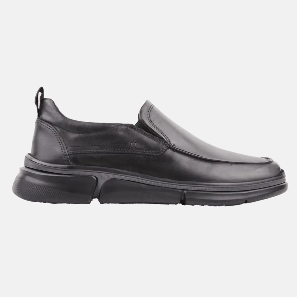 Marcomen 19325 Erkek Siyah Slip On Ayakkabı