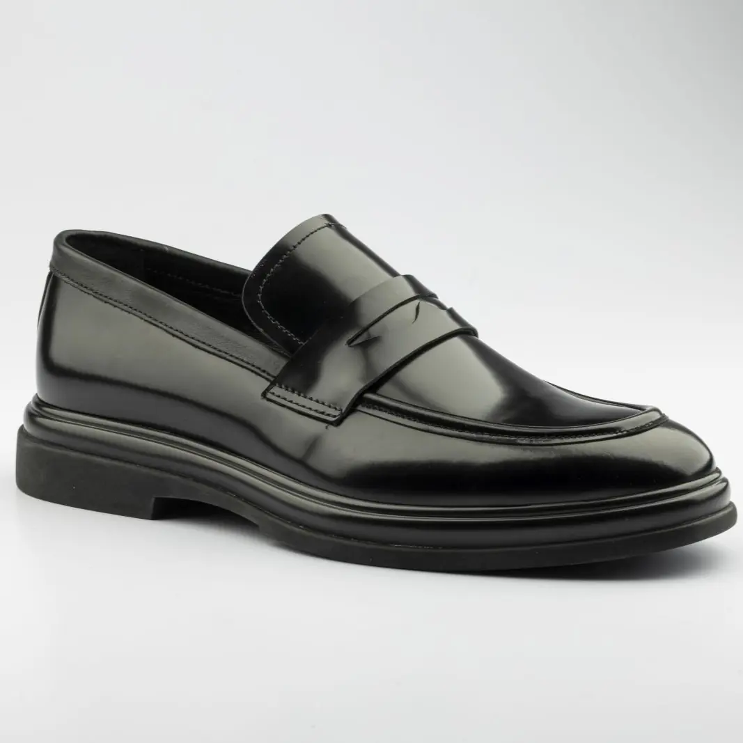 Marcomen 23161 Erkek Siyah Parlak Loafer Ayakkabı