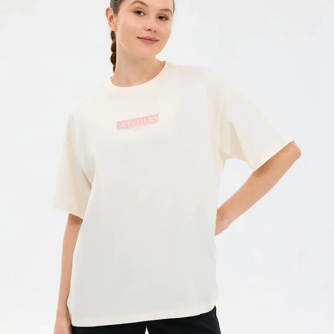 SKECHERS Oversize Fit Graphic Kadın T-shirt