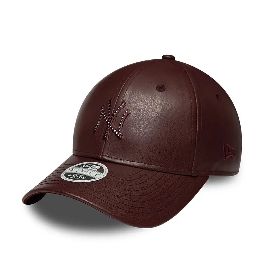 New Era 9FORTY Kadın Koyu Kırmızı PU Şapka