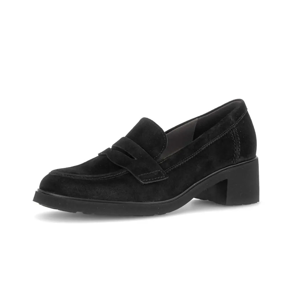 Gabor Kadın Siyah Kalın Topuklu Loafer