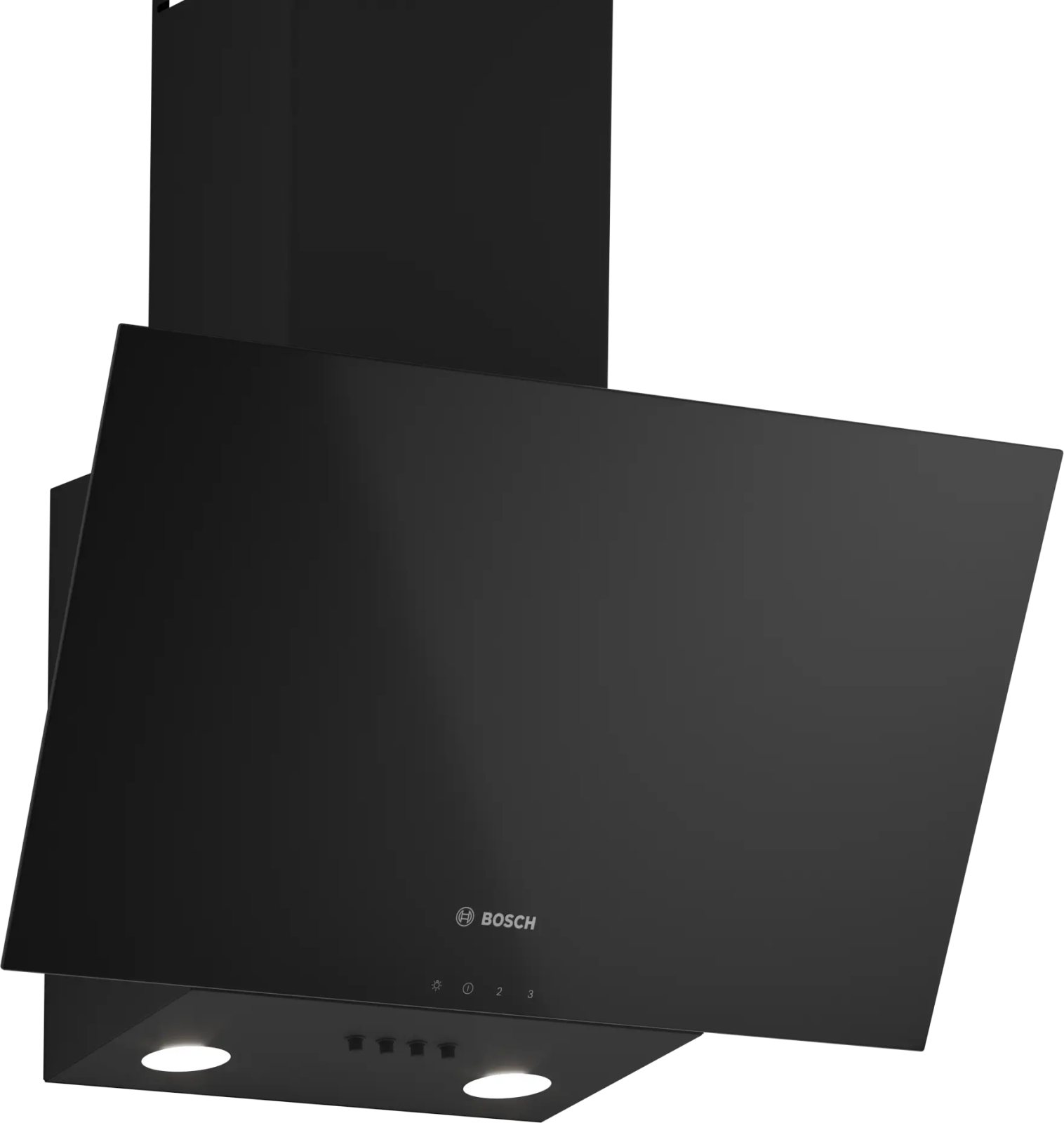 Serie 2 Duvar Tipi Davlumbaz 60 cm Siyah Cam, Siyah