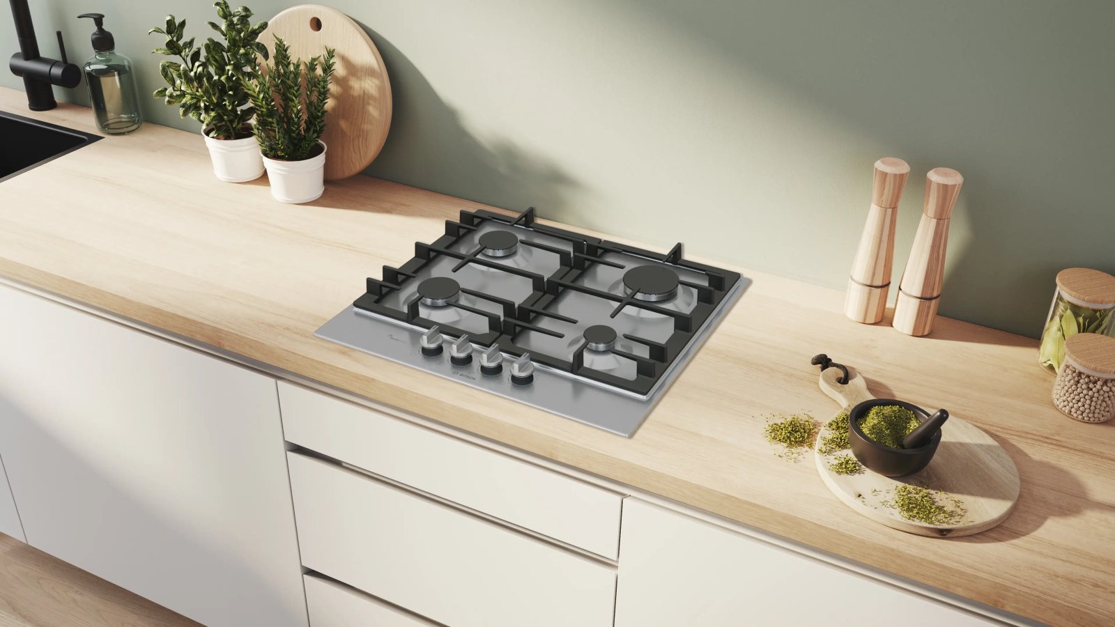 Serie 6 Gazlı Ocak 60 cm Paslanmaz Çelik
