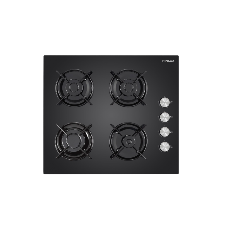 FINLUX FGH60GBL 4 Gözlü Siyah Cam Ocak