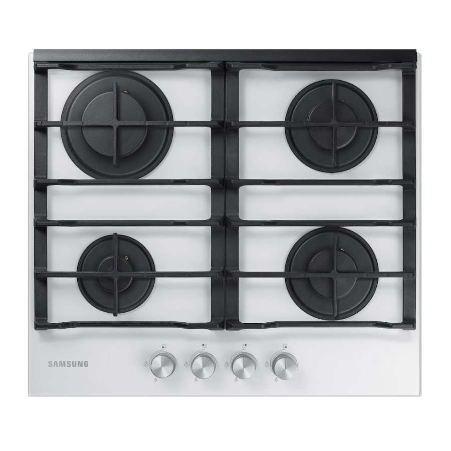 Samsung NA64M7100AW 4 Gözlü Beyaz Cam Ankastre Ocak