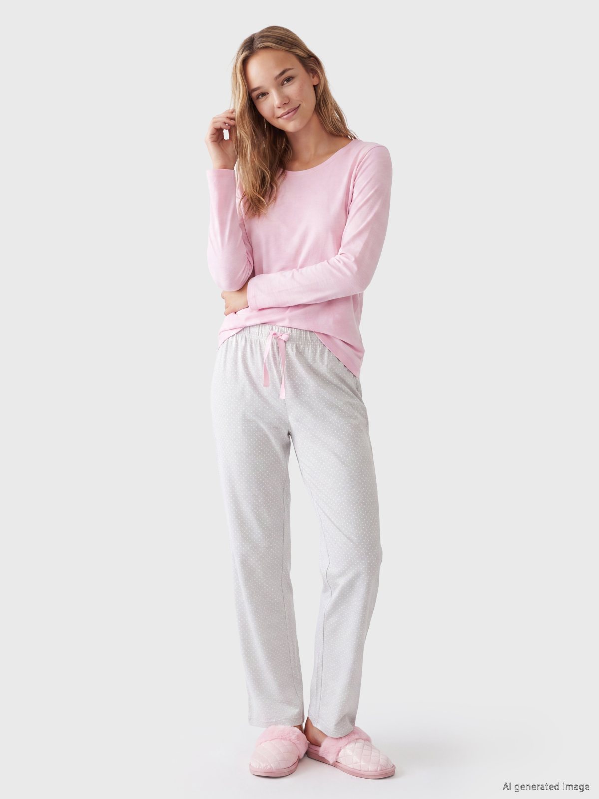 Pijama Takım GRİ MELANJ BASKILI