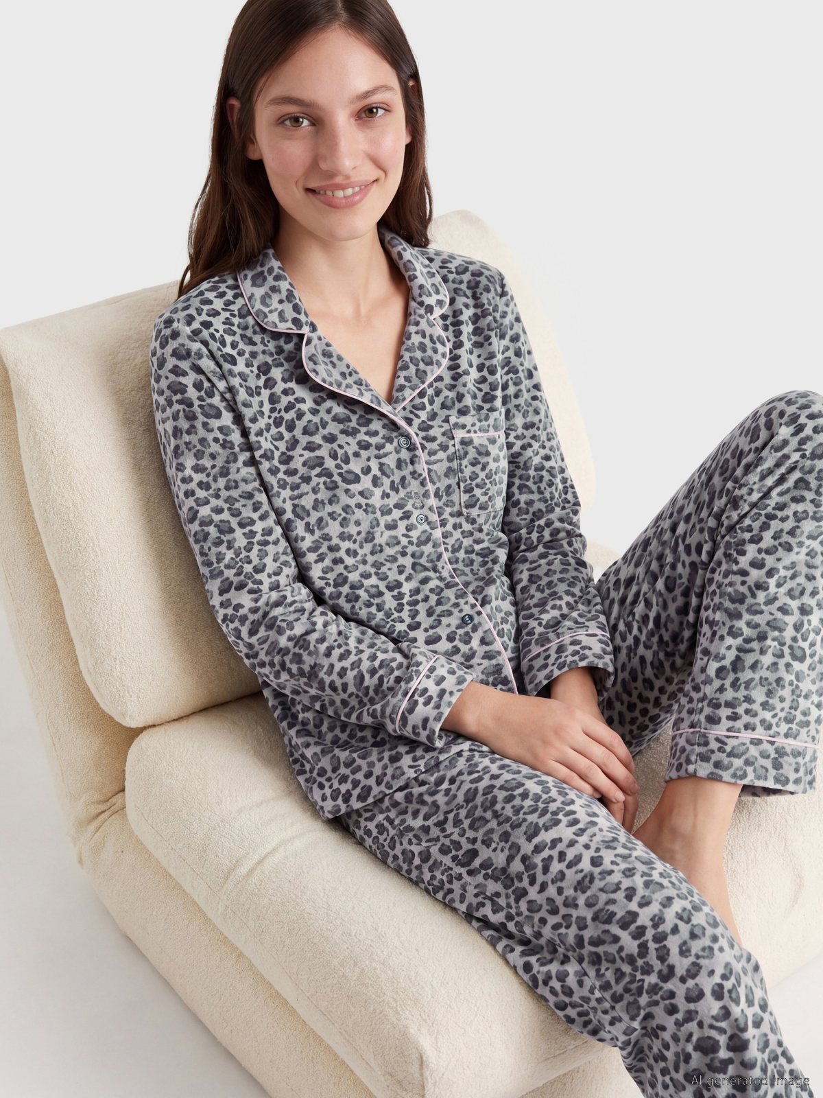 Pijama Takım GRİ BASKILI