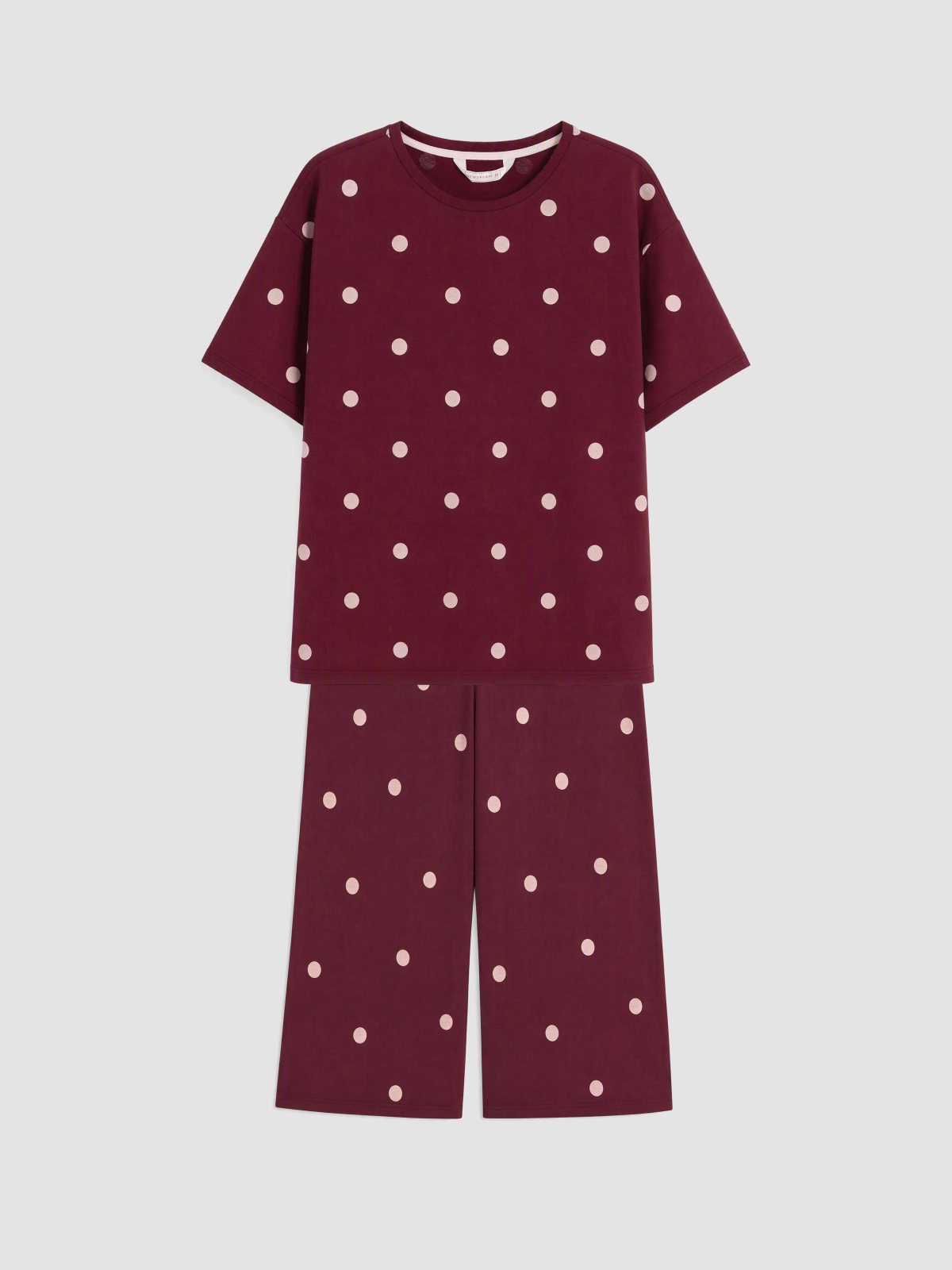 Kaprili Pijama Takımı BORDO BASKILI