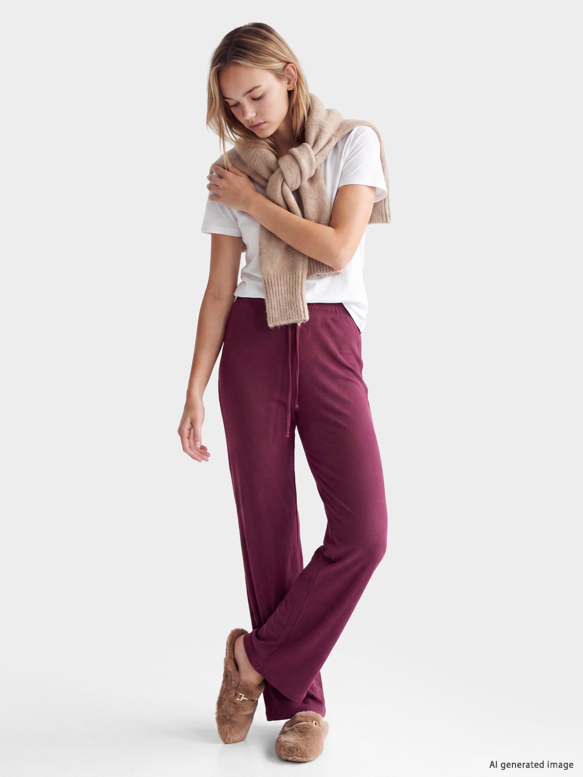 Pijama Alt AÇIK BORDO