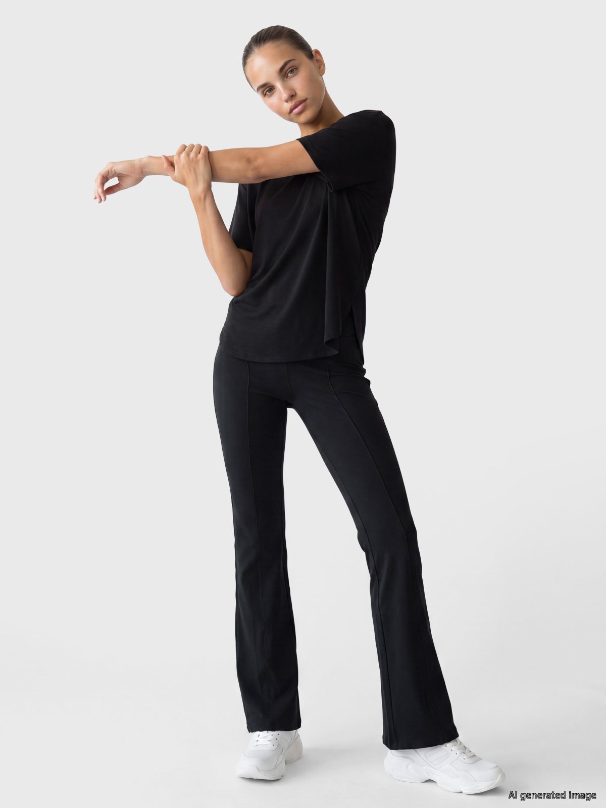 LC Waikiki W6Q268Z8 Black Women's Tracksuit and Leggings