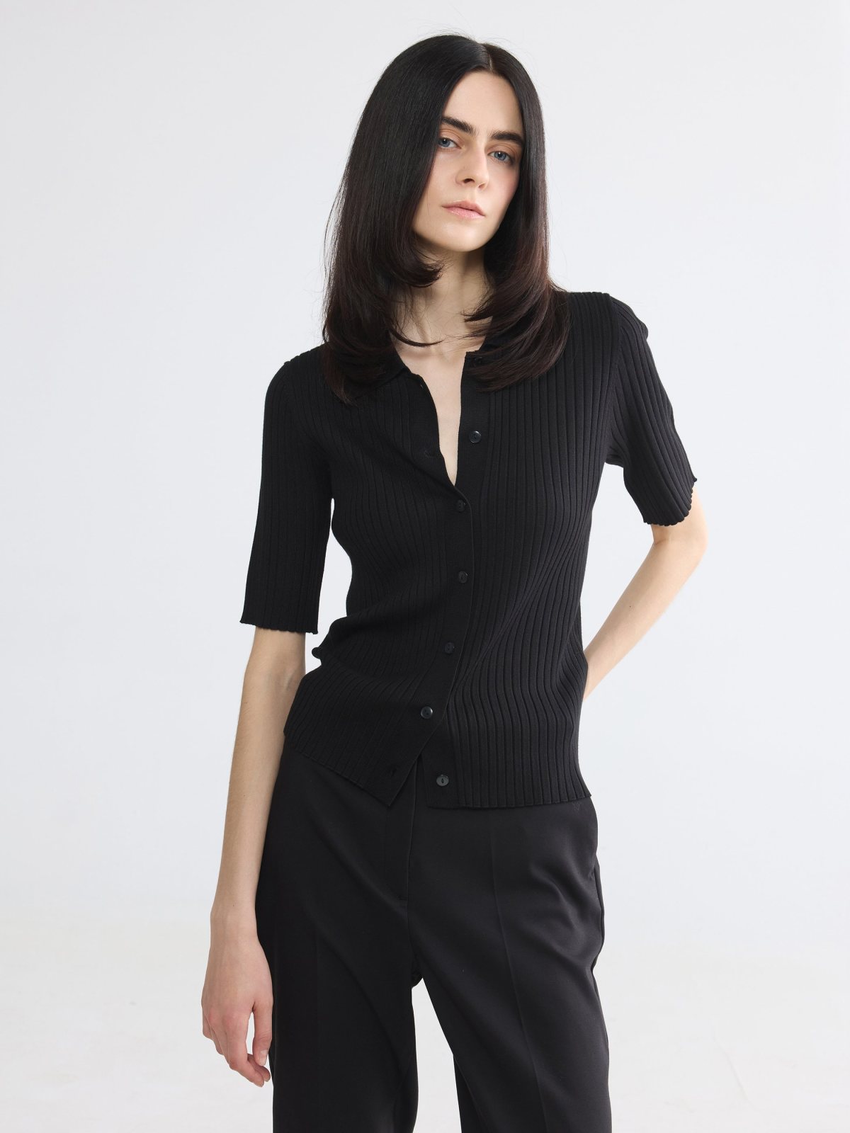 LC Waikiki 7341127 — чёрный женский кардиган
