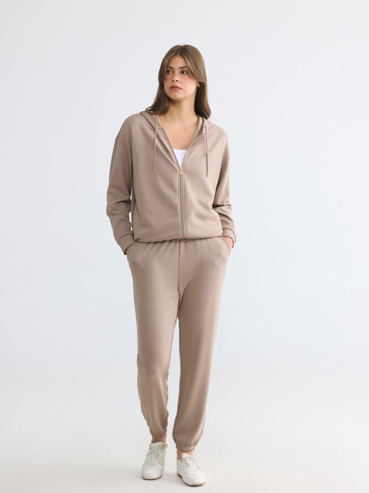 LC Waikiki W6AU78Z8 Women's Tracksuit and Leggings, Light Brown