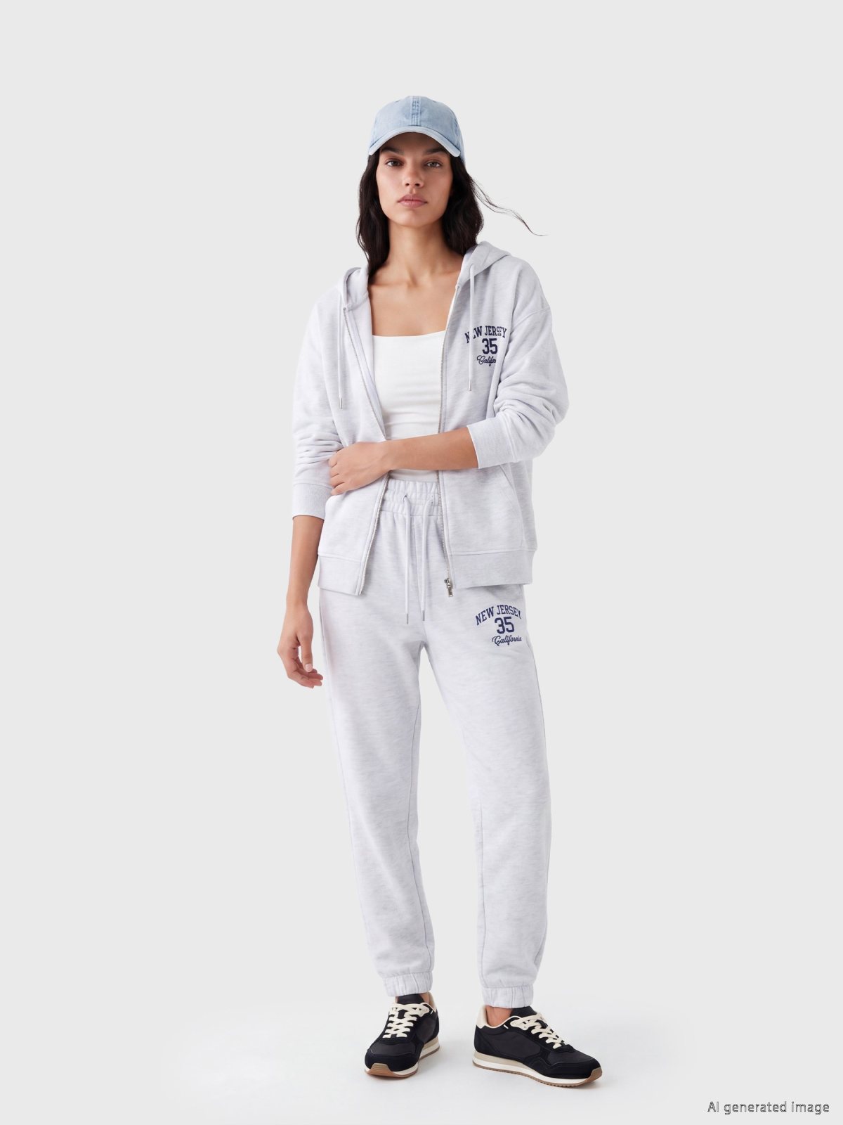 LC Waikiki W6AU26Z8 Women's Tracksuit, Light Grey Melange