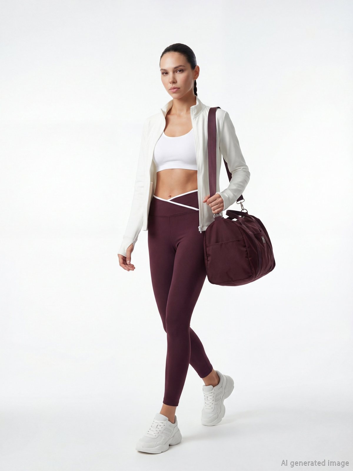 LC Waikiki S6M595Z8 Women's Sports Leggings, Plum