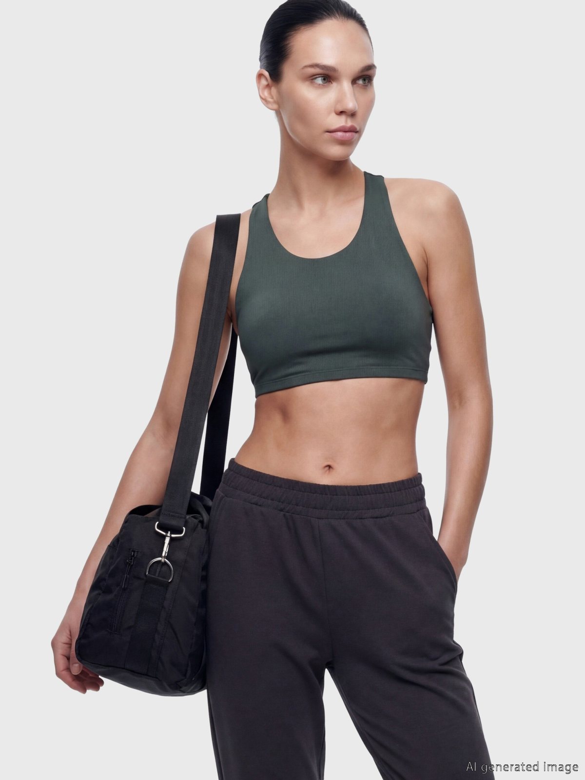 LC Waikiki S6M527Z8 Dark Green Women's Tracksuit and Leggings