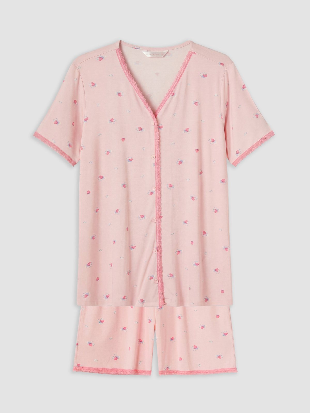 Pijama Takım PEMBE BASKILI