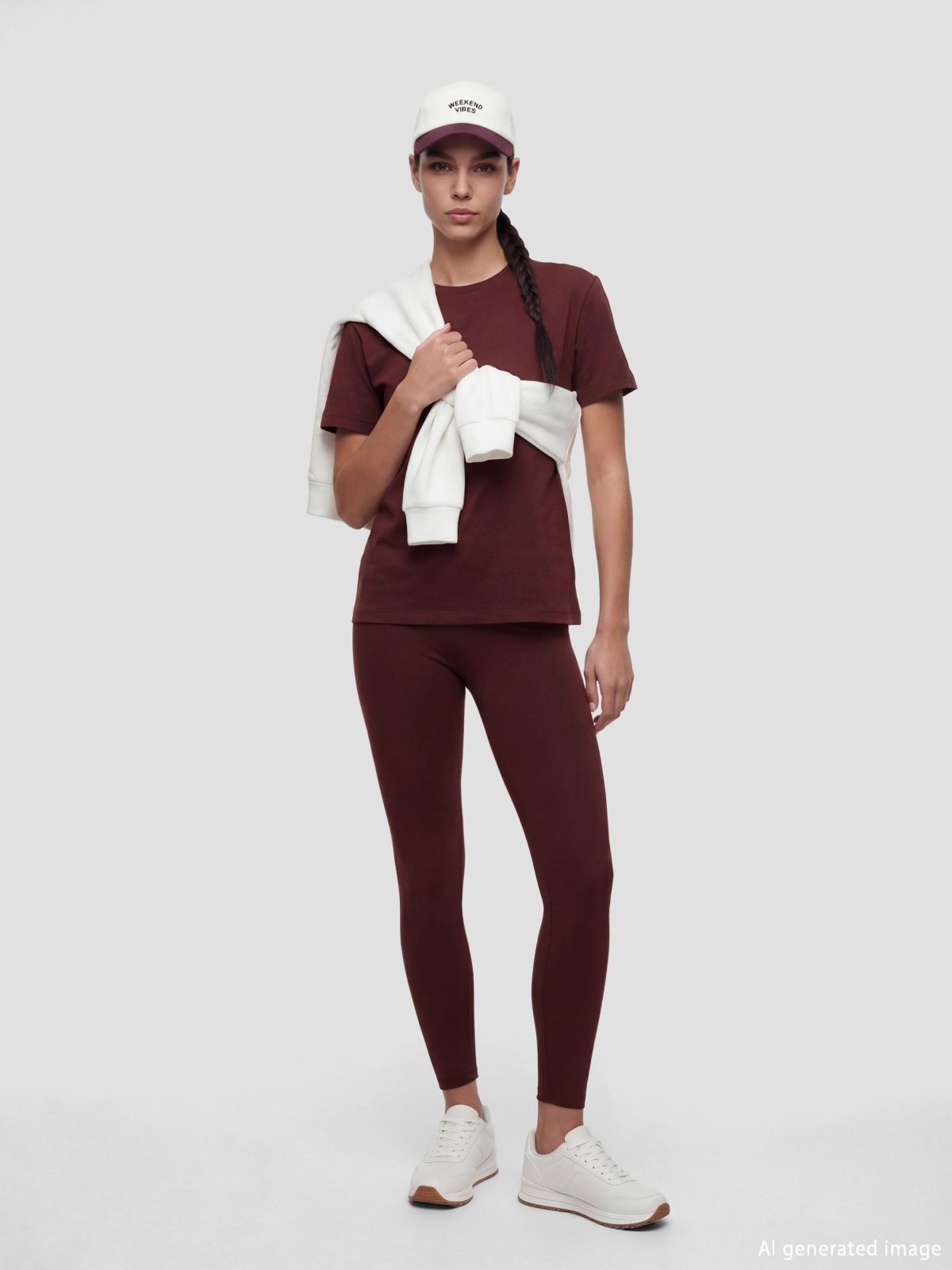 LC Waikiki S6AG75Z8 Women's Sports Leggings, Plum