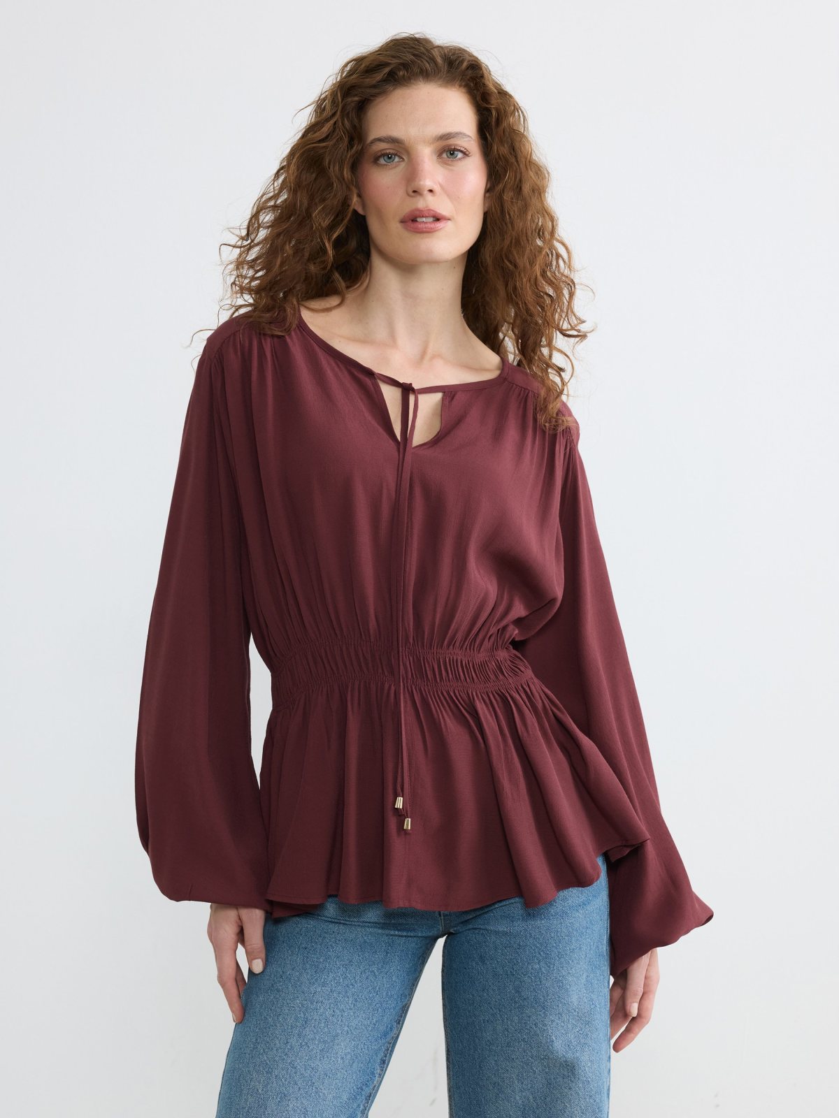 Bluz Koyu Bordo